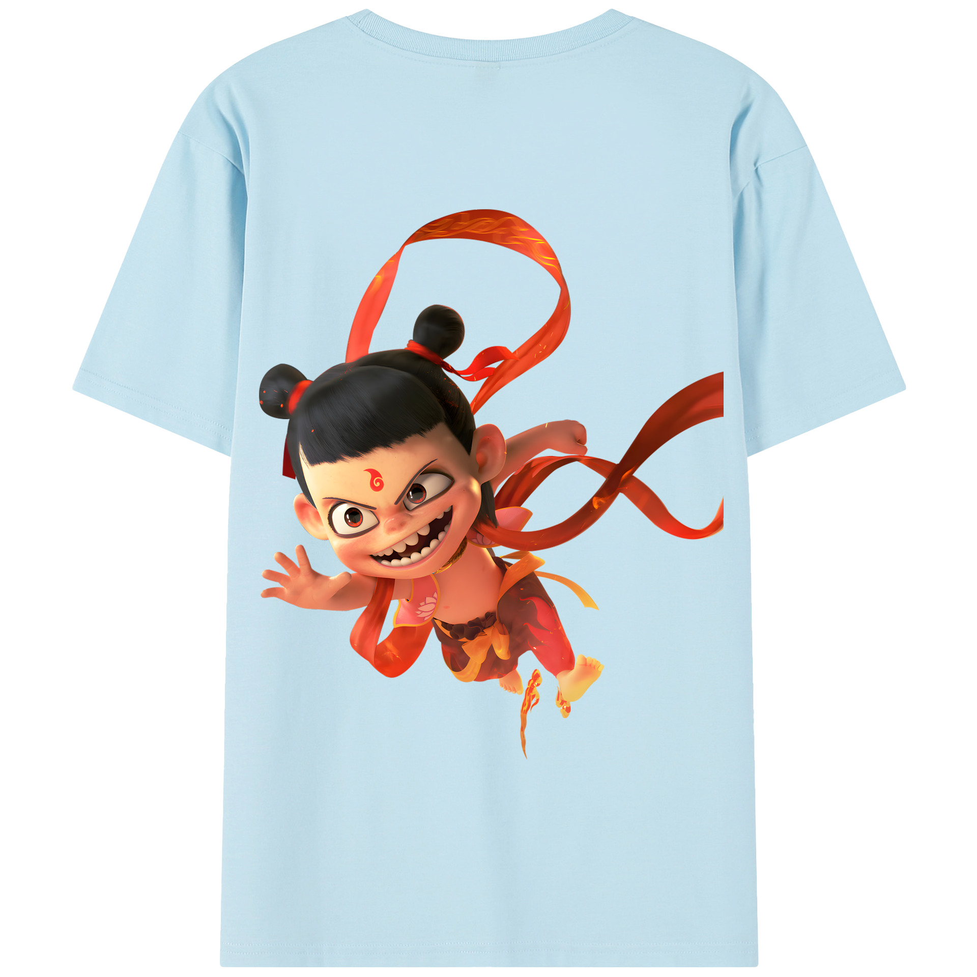 Ne Zha 2 ナタ 魔童の大暴れ 綿100％半袖Tシャツ（背面プリント）